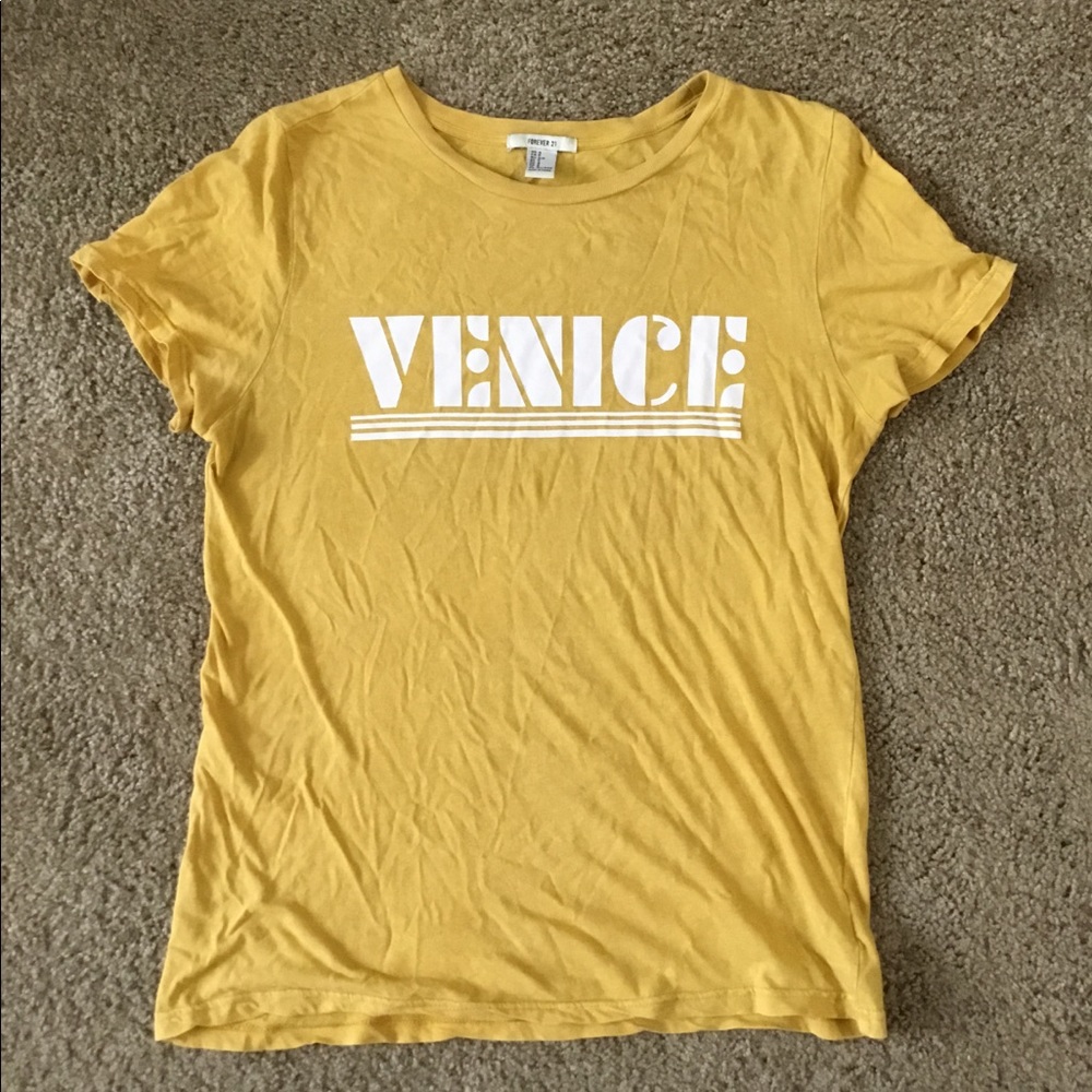 Forever 21 yellow graphic tee